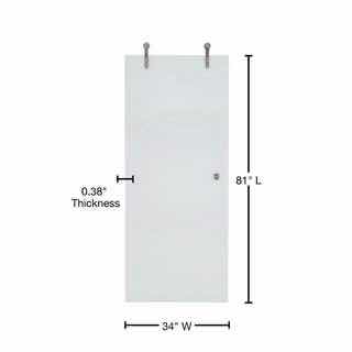 Photo 1 of NEW PINE CRAFT ICE GLASS SLIDING BARN DOOR 34” X 81” 1002075361