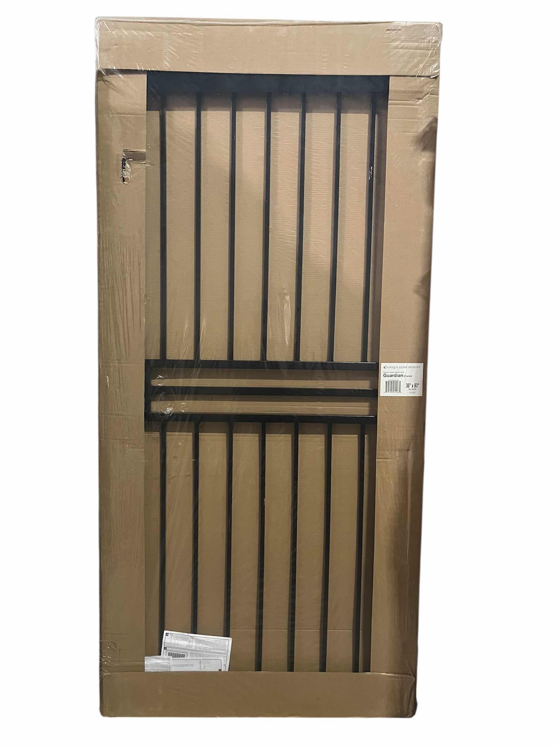 Photo 1 of UNIQUE HOME DESIGNS BLACK GUARDIAN PREMIUM STEEL SECURITY DOOR 36” X 80” (NO SCREEN)