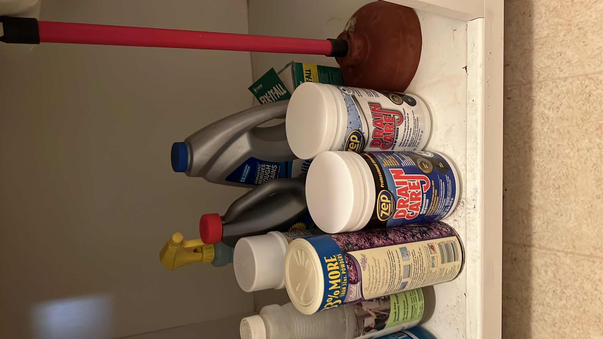 Photo 2 of CONTENTS OF CABINETS-CLEANING SUPPLIES