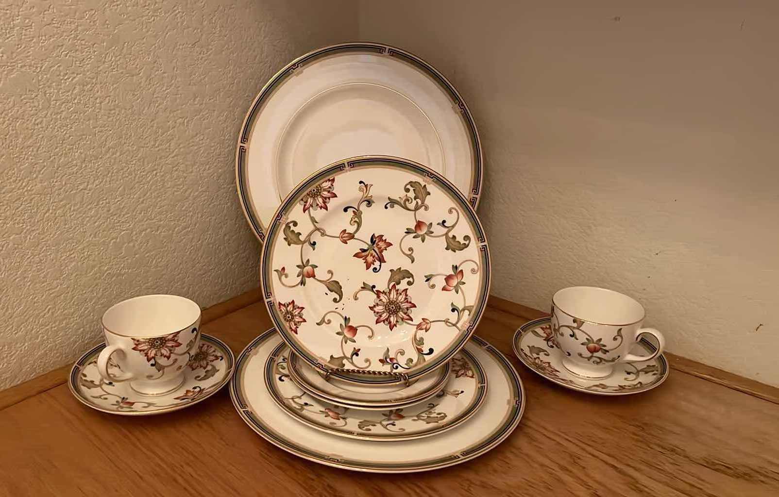 Photo 1 of 2-5PC PLACE SETTINGS- WEDGEWOOD BONE FINE CHINA "OBERON" DISHES