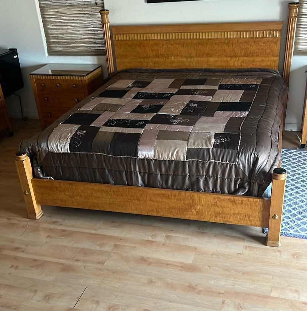 Photo 1 of BAMBOO & RATTAN KING BED FRAME (MATTRESS NOT INCLUDED)