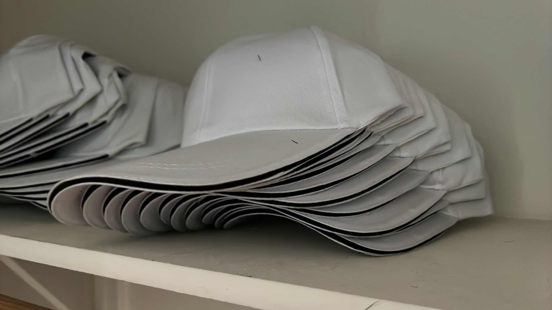 Photo 3 of BRAND NEW WHITE BASEBALL CAPS