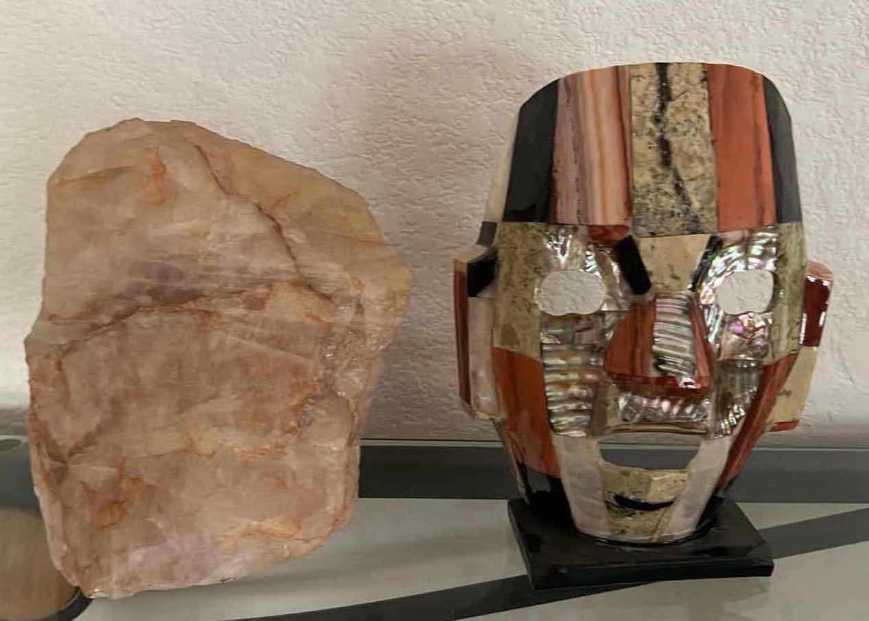 Photo 1 of 2-STONE COLLECTIBLE'S (MASK, ROCK)