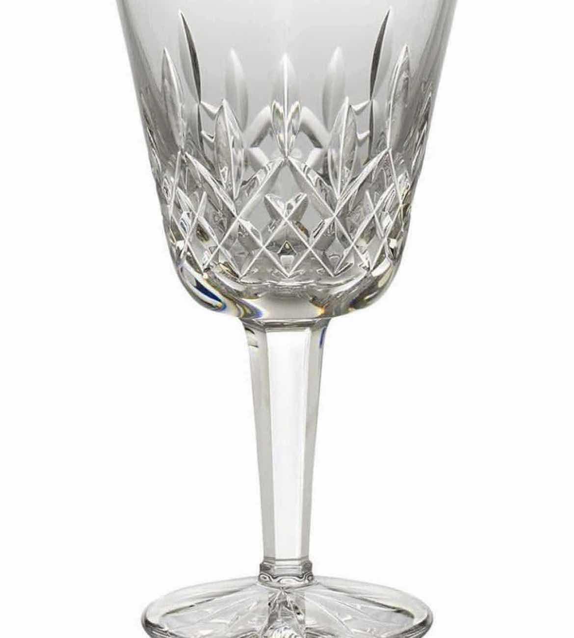 Photo 2 of 2-VINTAGE WATERFORD CRYSTAL LISMORE STEMWARE WINE GLASSES.5.8"H