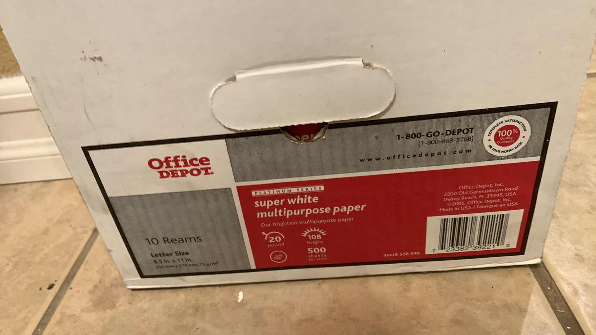 Photo 3 of OFFICE DEPOT CASE OF PAPER AND PRINT EXTRA PAPER