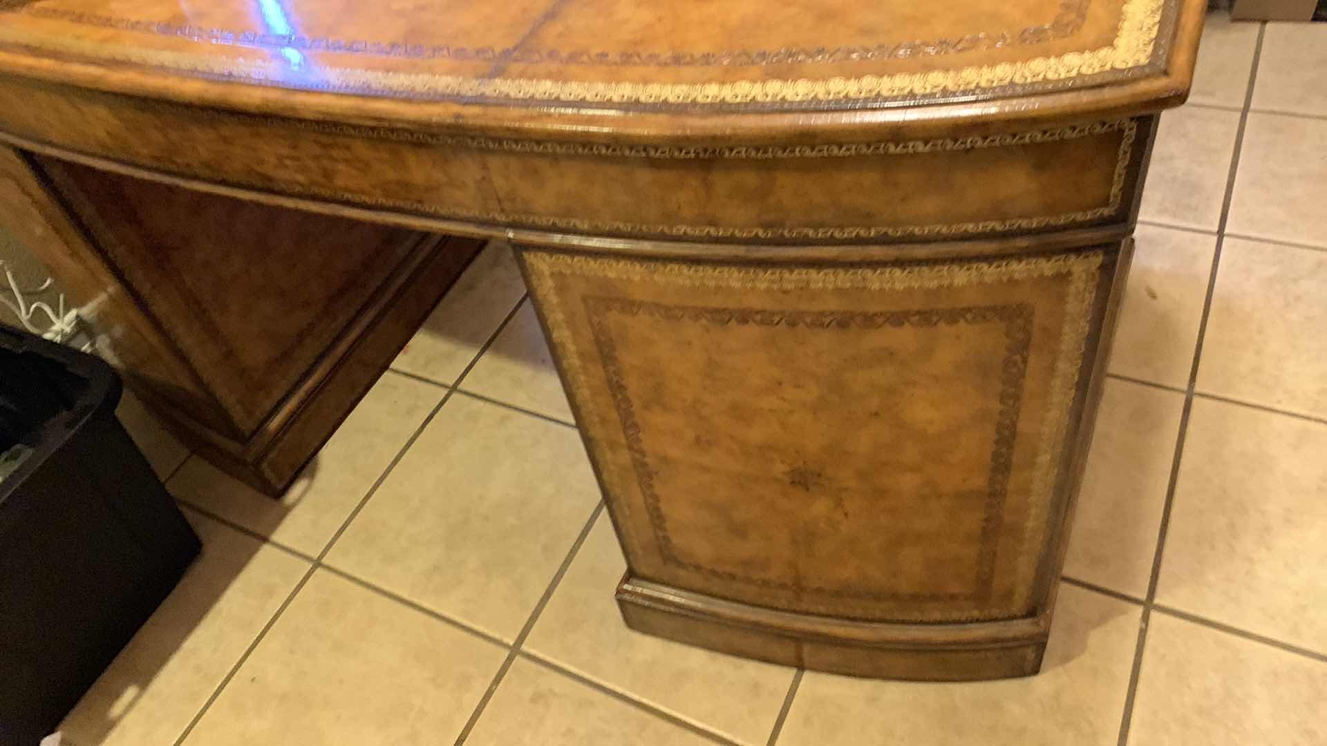 Photo 4 of EXECUTIVE MAHOGANY WOOD DESK 60” X 34” H 30”