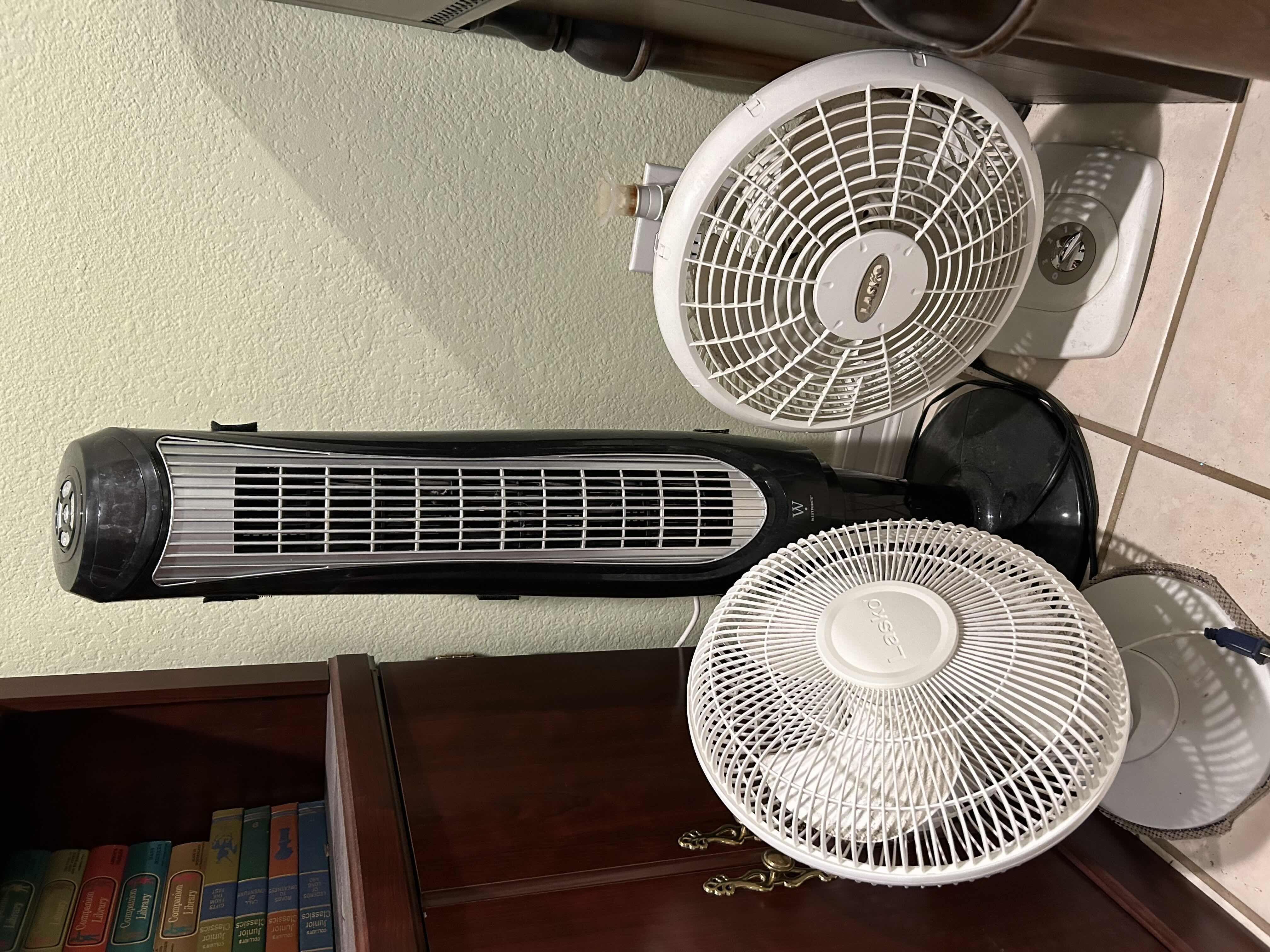 Photo 1 of 2-17”  LASKO OSCILLATING FANS AND  1 WEAT POINT OSCILLATING 39” FAN