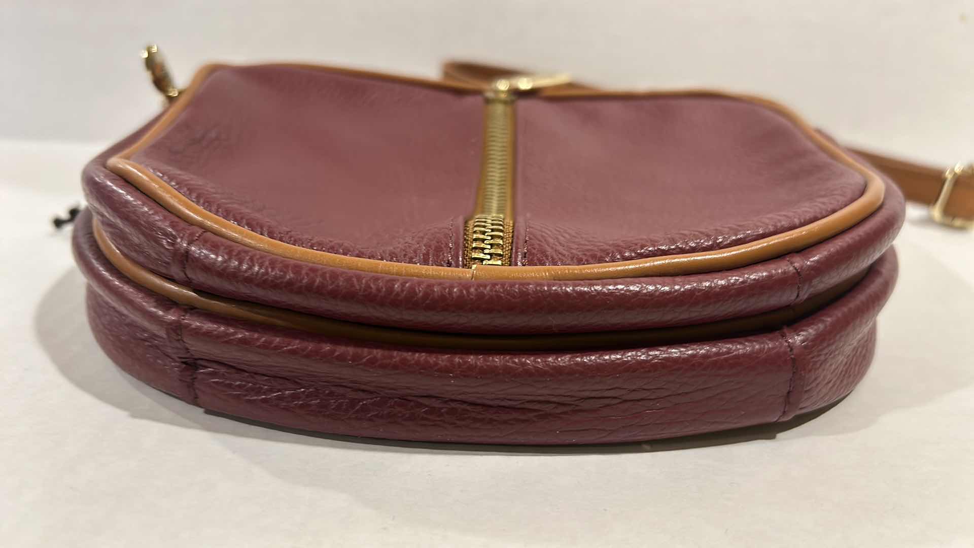 Photo 6 of NEW VALENTINA BURGUNDY LEATHER SATCHEL PURSE