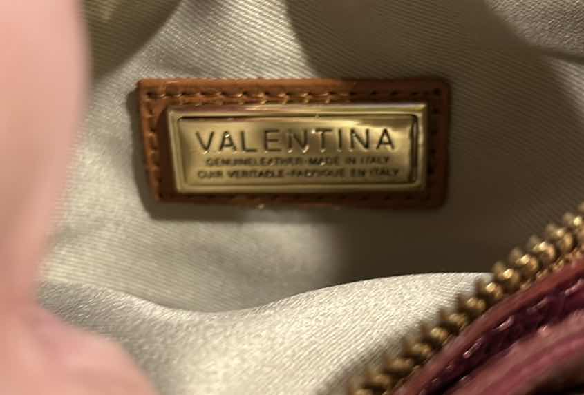 Photo 5 of NEW VALENTINA BURGUNDY LEATHER SATCHEL PURSE