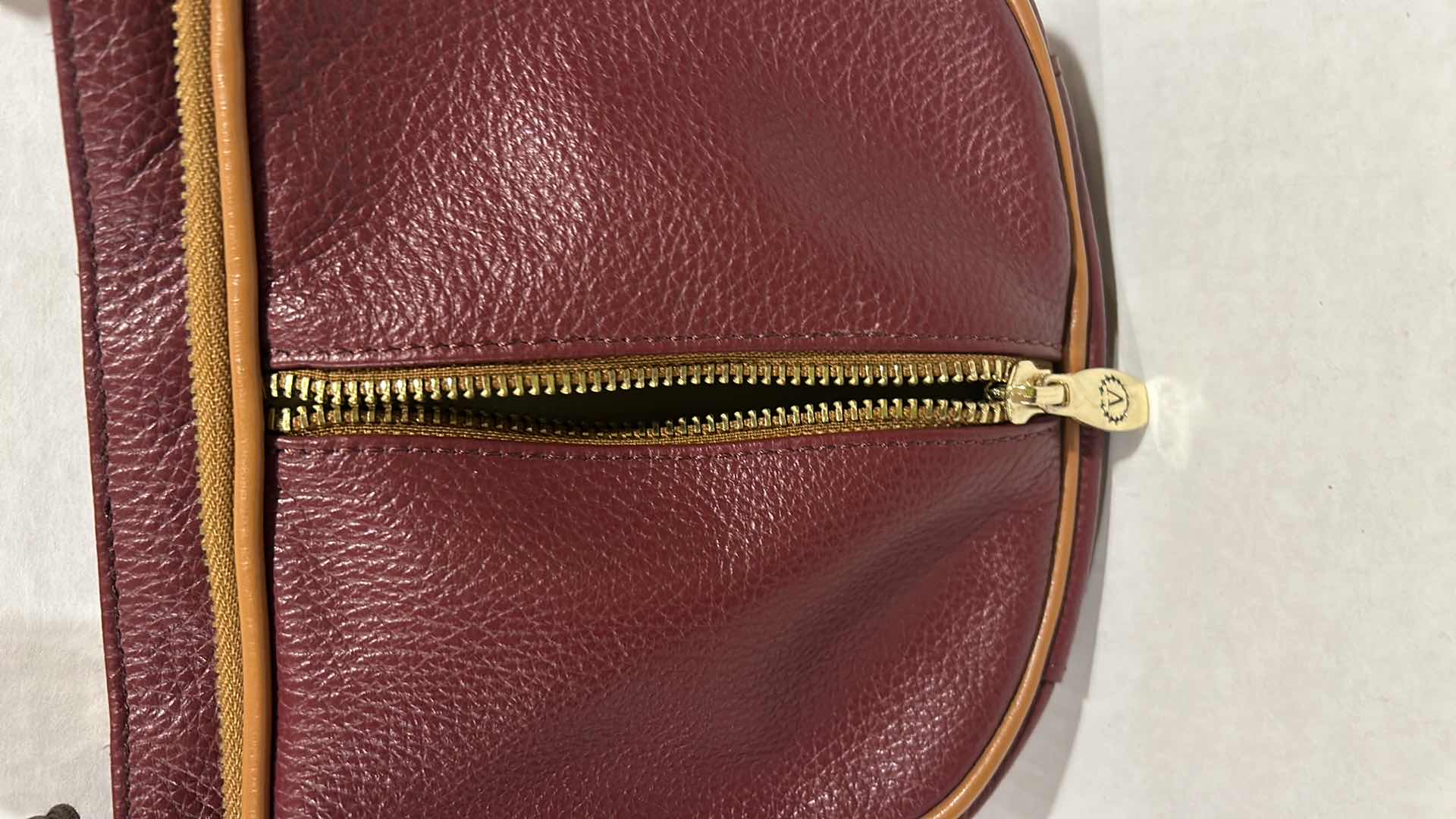 Photo 4 of NEW VALENTINA BURGUNDY LEATHER SATCHEL PURSE