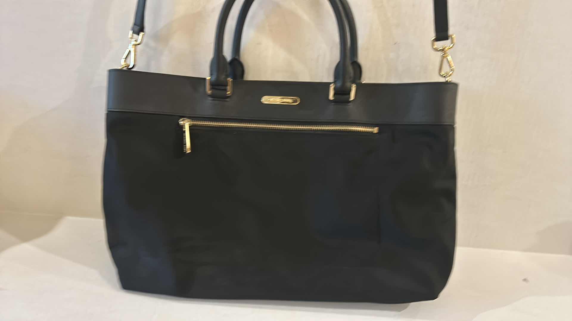 Photo 6 of MICHAEL KORS 2-WAY COLGATE BLACK VINYL CROSSBODY TOTE HANDBAG