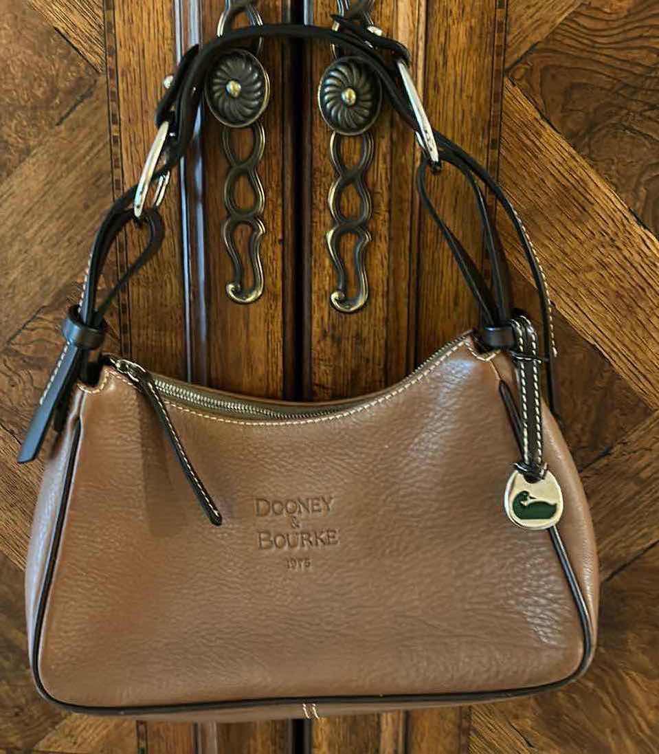 Photo 1 of DOONEY & BOURKE 1975 ANNIVERSARY SMALL EAST WEST HOBO SHOULDER TAN BAG