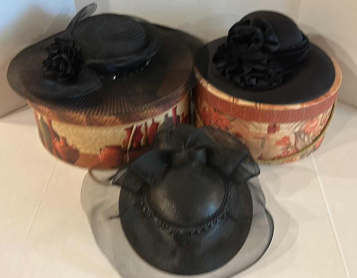 Photo 1 of 3 WOMENS HATS AND 2 HAT BOXES