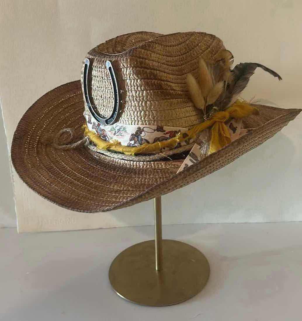 Photo 1 of NEW CUSTOM DESIGNED STRAW COWGIRL HAT (SIZABLE)