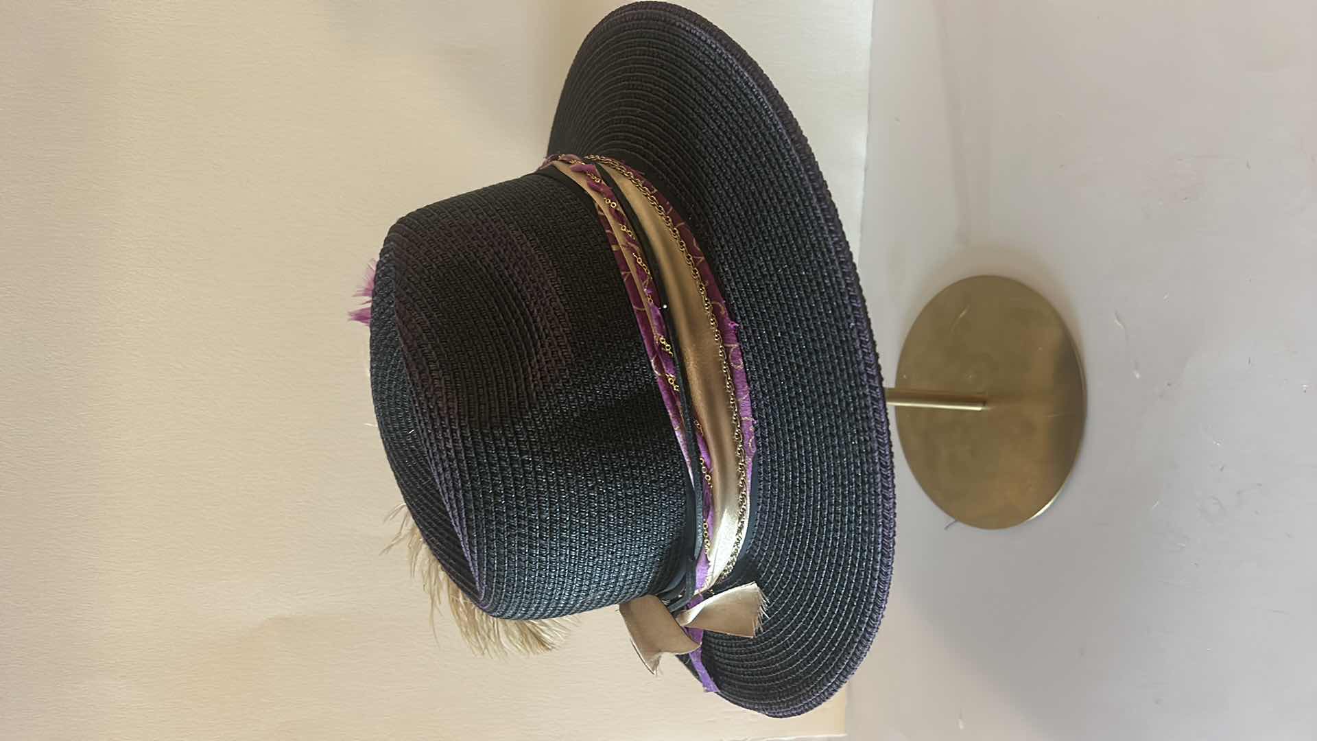 Photo 4 of NEW CUSTOM DESIGNED STRAW FEDORA HAT (SIZABLE)