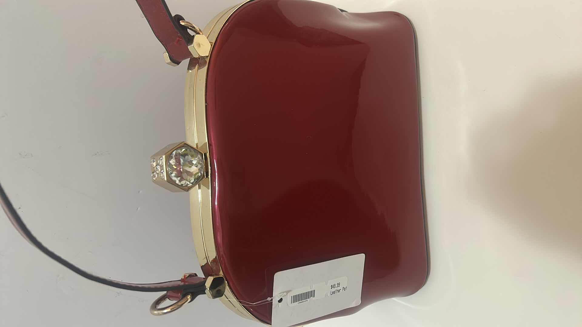 Photo 2 of NEW RED PATENT LEATHER HANDBAG WITH EXTRA STRAP