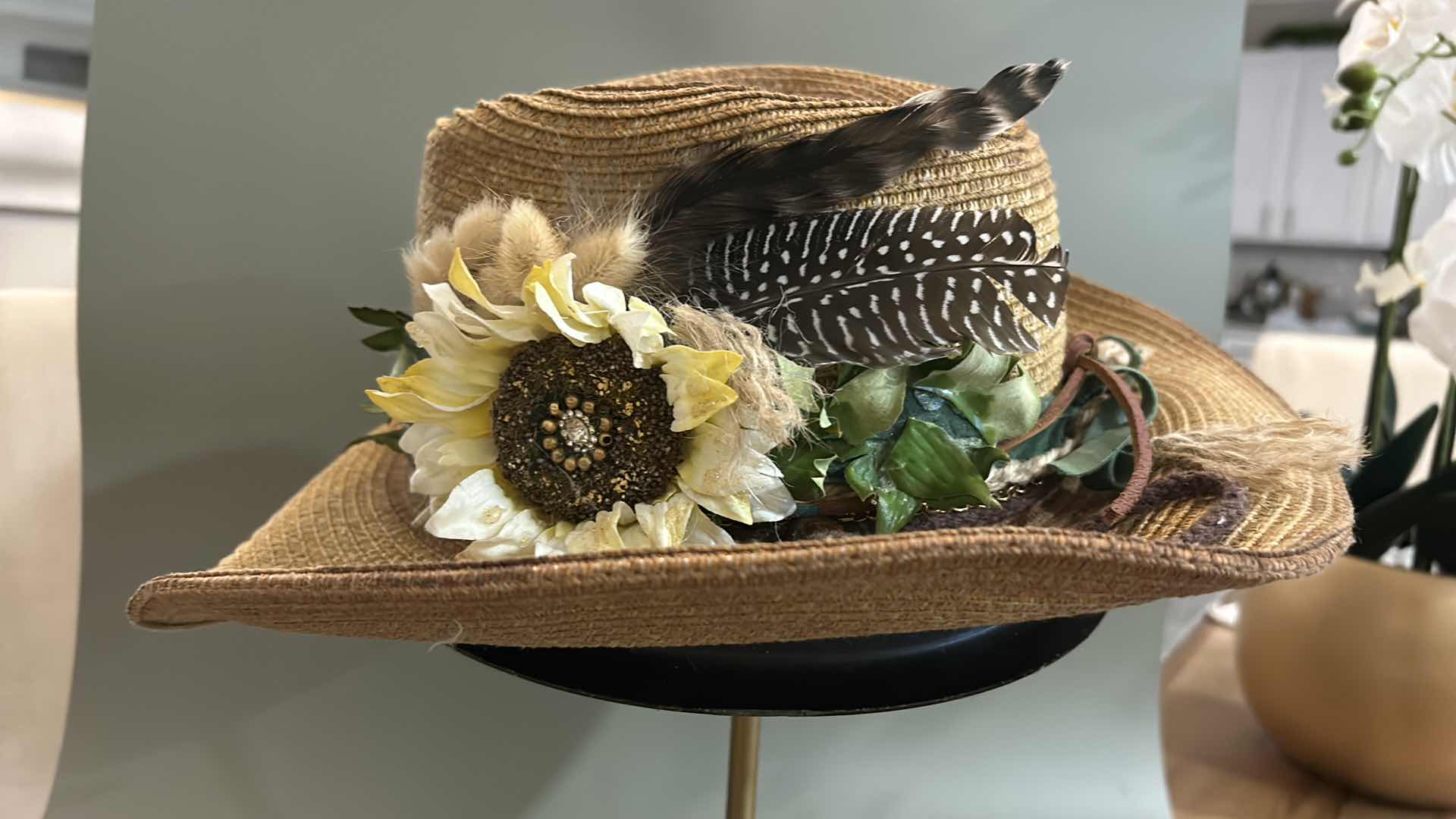 Photo 5 of NEW CUSTOM DESIGNED WOMENS STRAW COWGIRL HAT  (ADJUSTABLE)