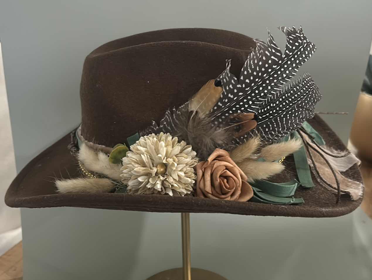 Photo 2 of NEW CUSTOM DESIGNED FELT COWGIRL HAT (ADJUSTABLE)