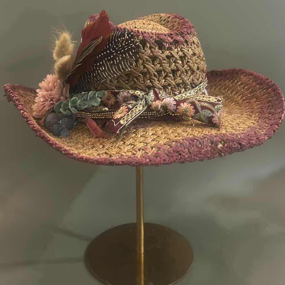 Photo 4 of NEW CUSTOM DESIGNED STRAW COWGIRL HAT (ADJUSTABLE)