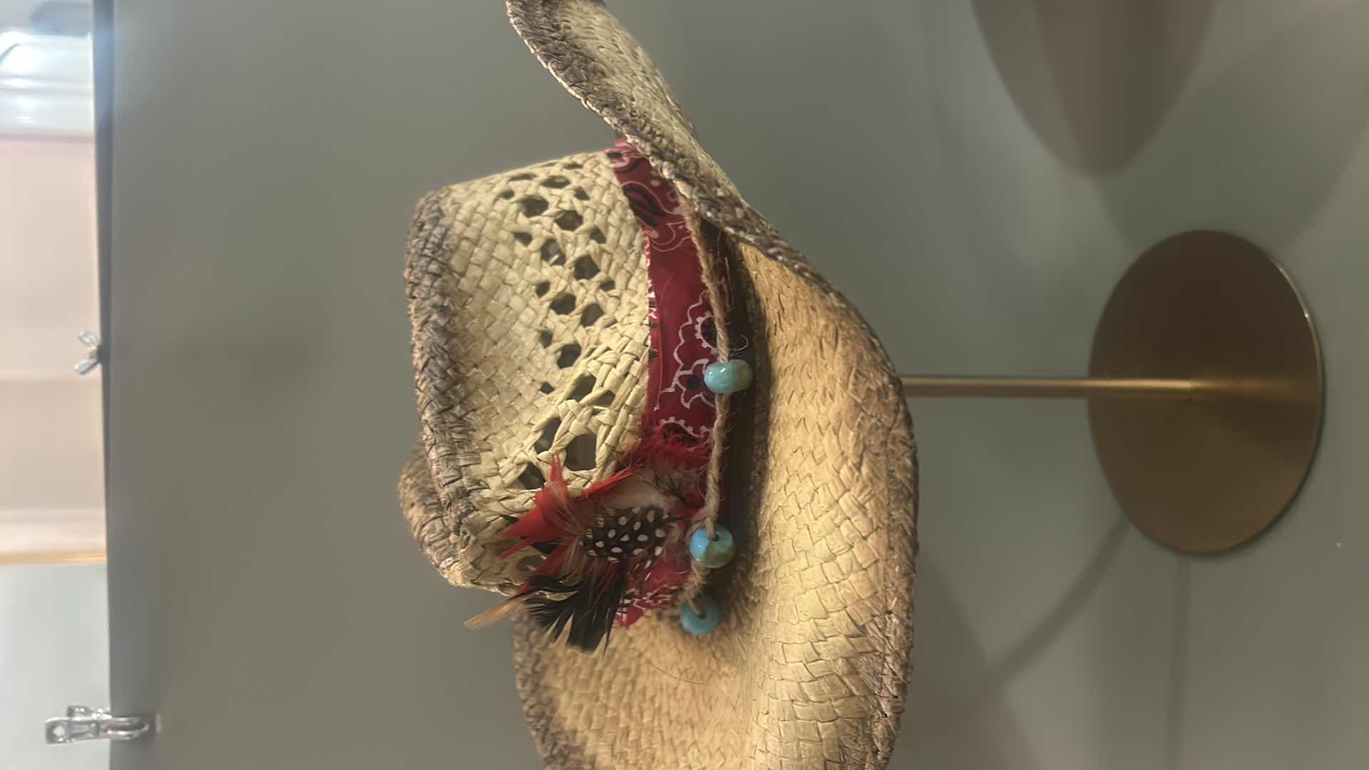 Photo 2 of NEW CUSTOM DESIGNED STRAW COWGIRL HAT (ADJUSTABLE)