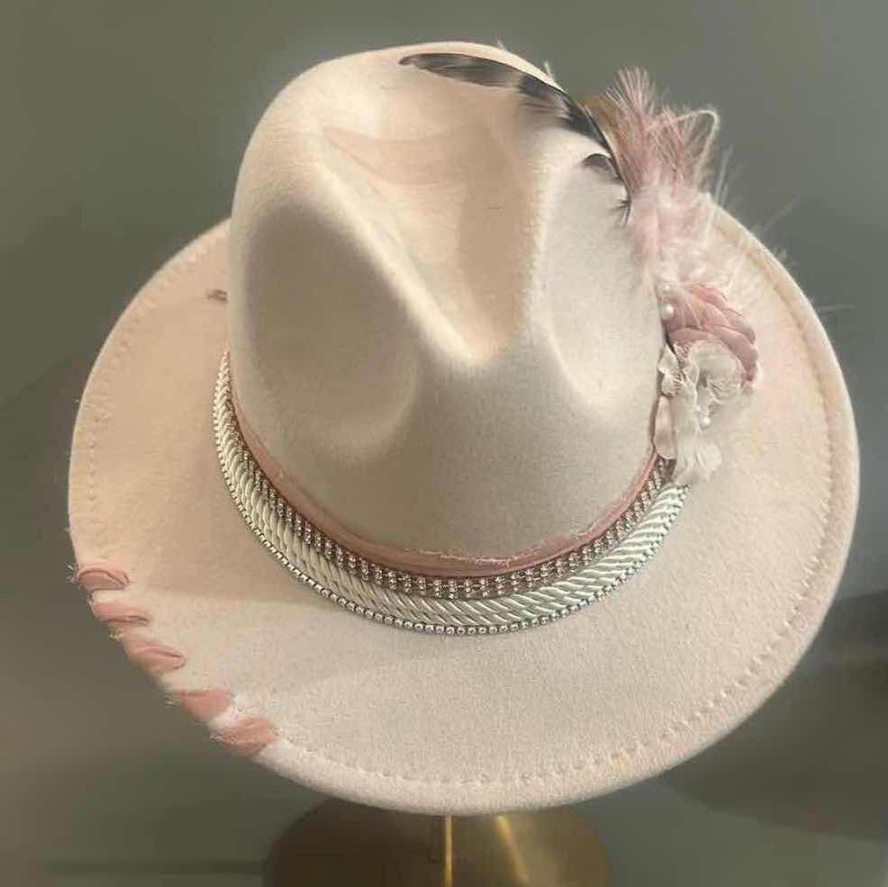 Photo 3 of NEW CUSTOM FELT FEDORA COWGIRL HAT (ADJUSTABLE)