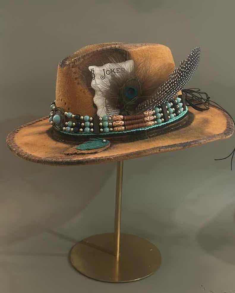 Photo 1 of NEW CUSTOM DESIGNED FELT  COWGIRL / FEDORA HAT (ADJUSTABLE)