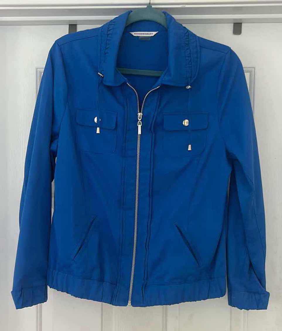 Photo 1 of WOMEN’S ALLISON DALEY BLUE ZIP UP JACKET WITH SILVER ACCENTS SIZE