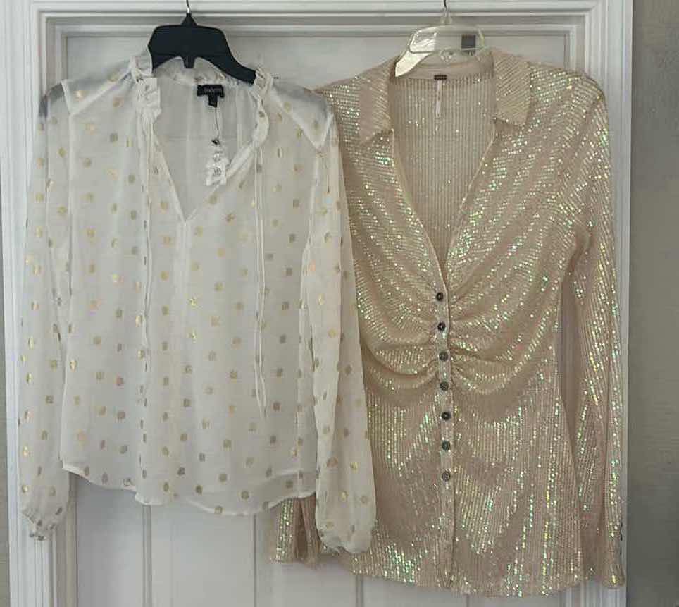 Photo 1 of 2 - WOMENS BLOUSES SIZE LARGE - FREE PEOPLE AND PALETTE