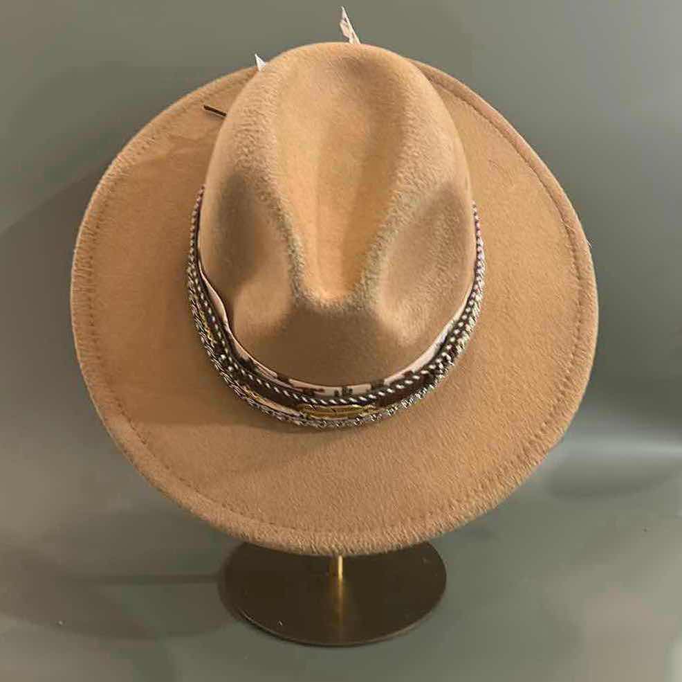 Photo 2 of NEW CUSTOM DESIGNED FELT FEDORA / COWGIRL HAT (ADJUSTABLE)