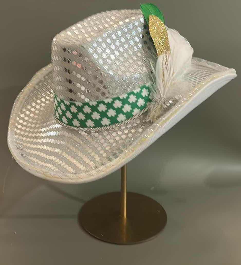 Photo 1 of NEW CUSTOM BLINKING, LIGHT UP, IRISH, SAINT PATRICK’S DAY COWGIRL HAT (ADJUSTABLE)