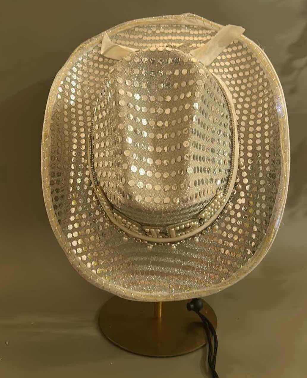 Photo 4 of NEW CUSTOM BLINKING, LIGHT UP, BRIDE / BRIDAL COWGIRL HAT (ADJUSTABLE)