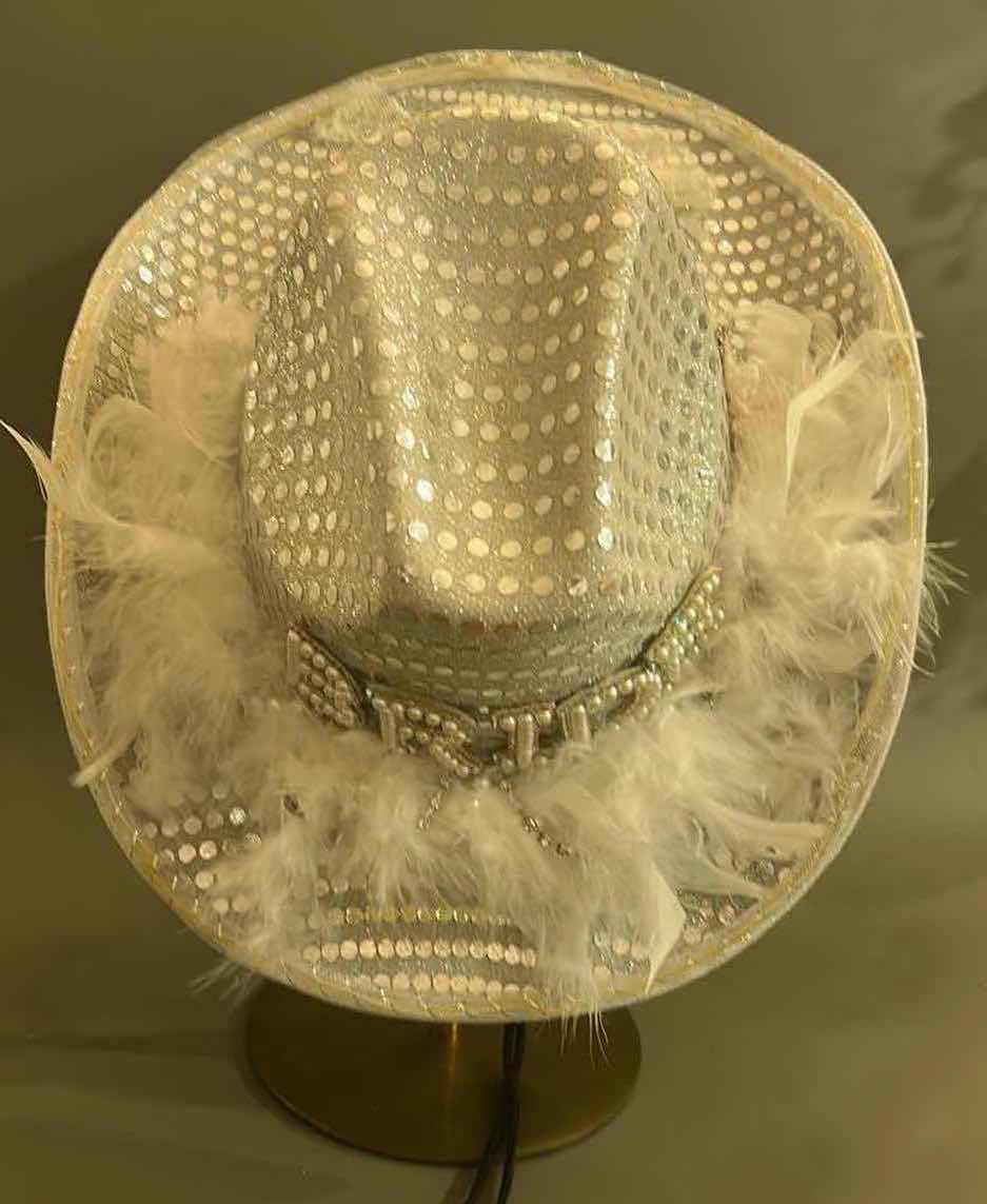 Photo 4 of NEW CUSTOM BLINKING, LIGHT UP, BRIDE / BRIDAL COWGIRL HAT (ADJUSTABLE)