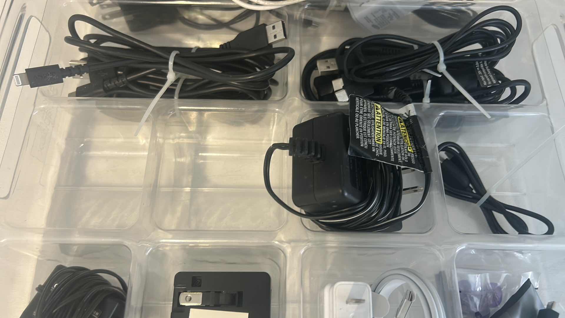 Photo 1 of CHARGING CORDS IN ACRYLIC ORGANIZER