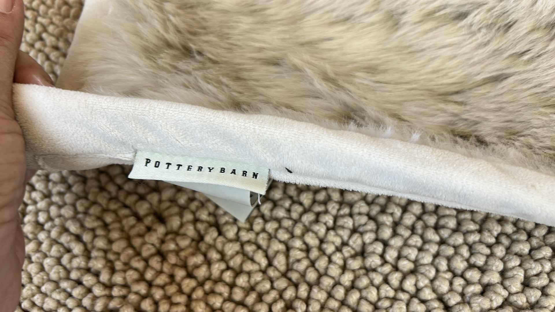 Photo 1 of POTTERY BARN FAUX FUR THROW 4’ x 5’
