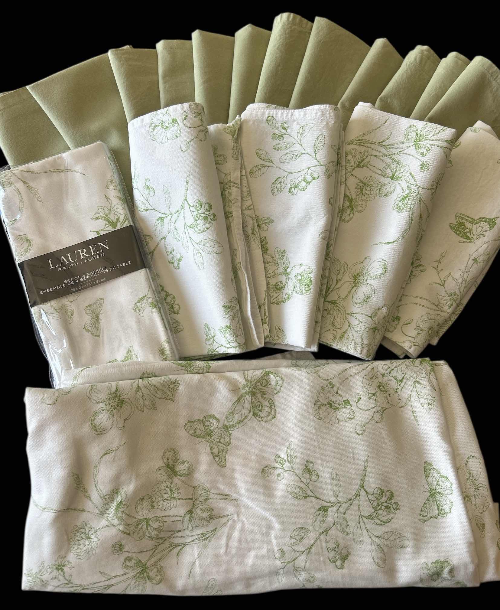Photo 1 of RALPH LAUREN COUNTRY BUTTERFLY TABLE CLOTH & 20 NAPKINS