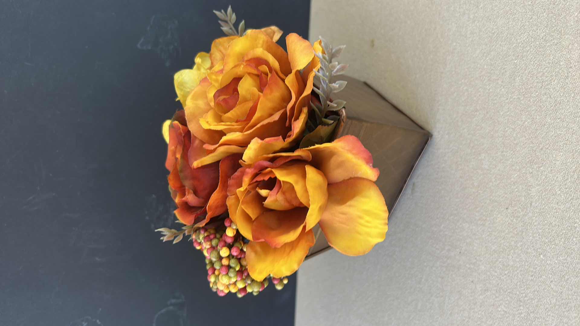 Photo 1 of 3-FAUX FLORAL ARRANGEMENTS (TALLEST 13”)