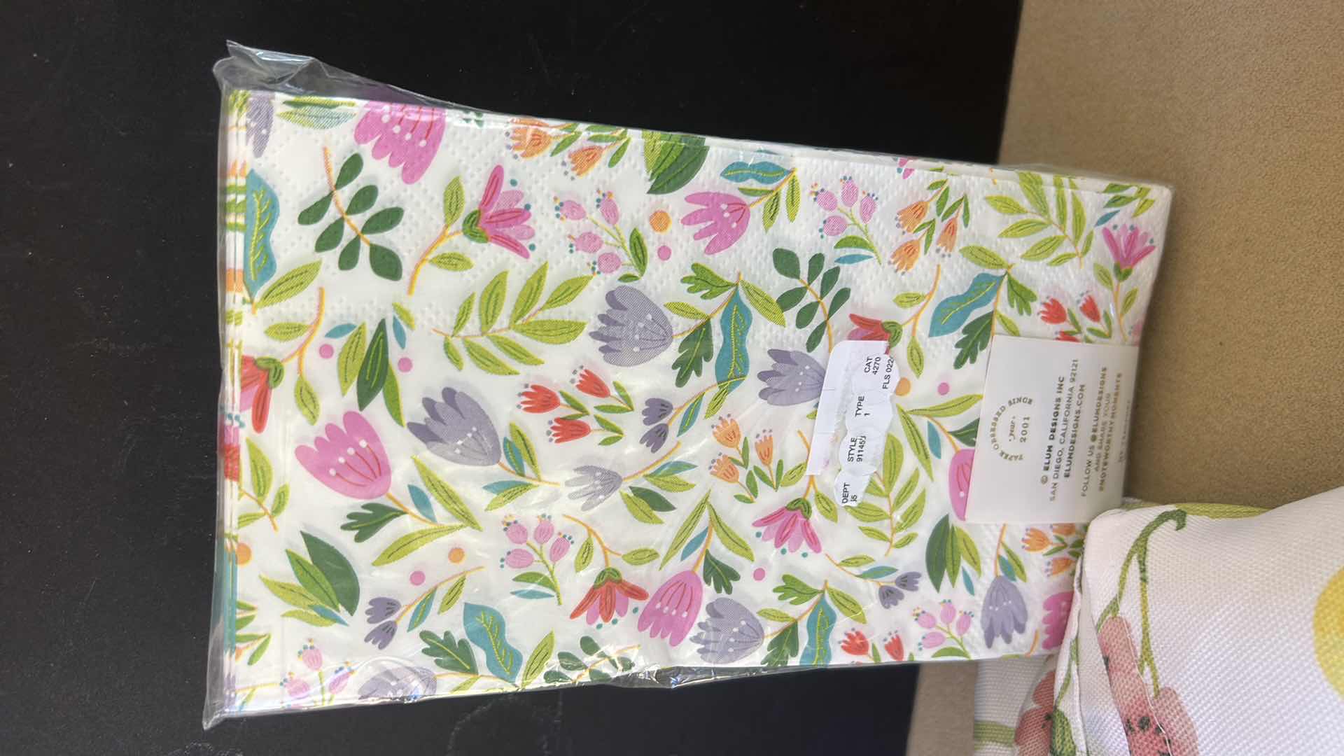 Photo 1 of SPRING DECOR- LIDDED BOWL, RECTANGULAR TABLE CLOTH, NAPKINS