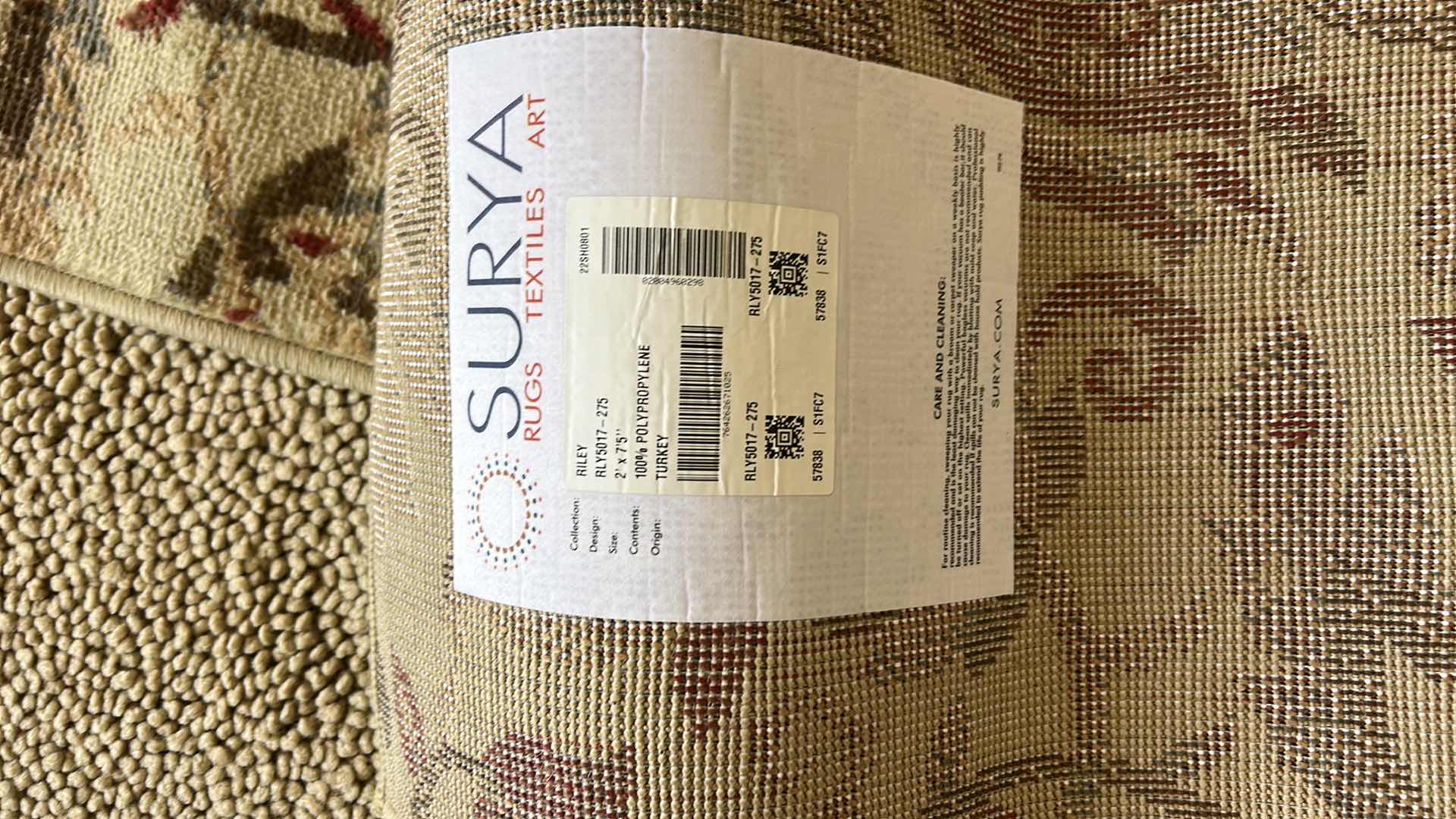 Photo 1 of NEW SURYA RILEY RUG 2’ x 7.5’