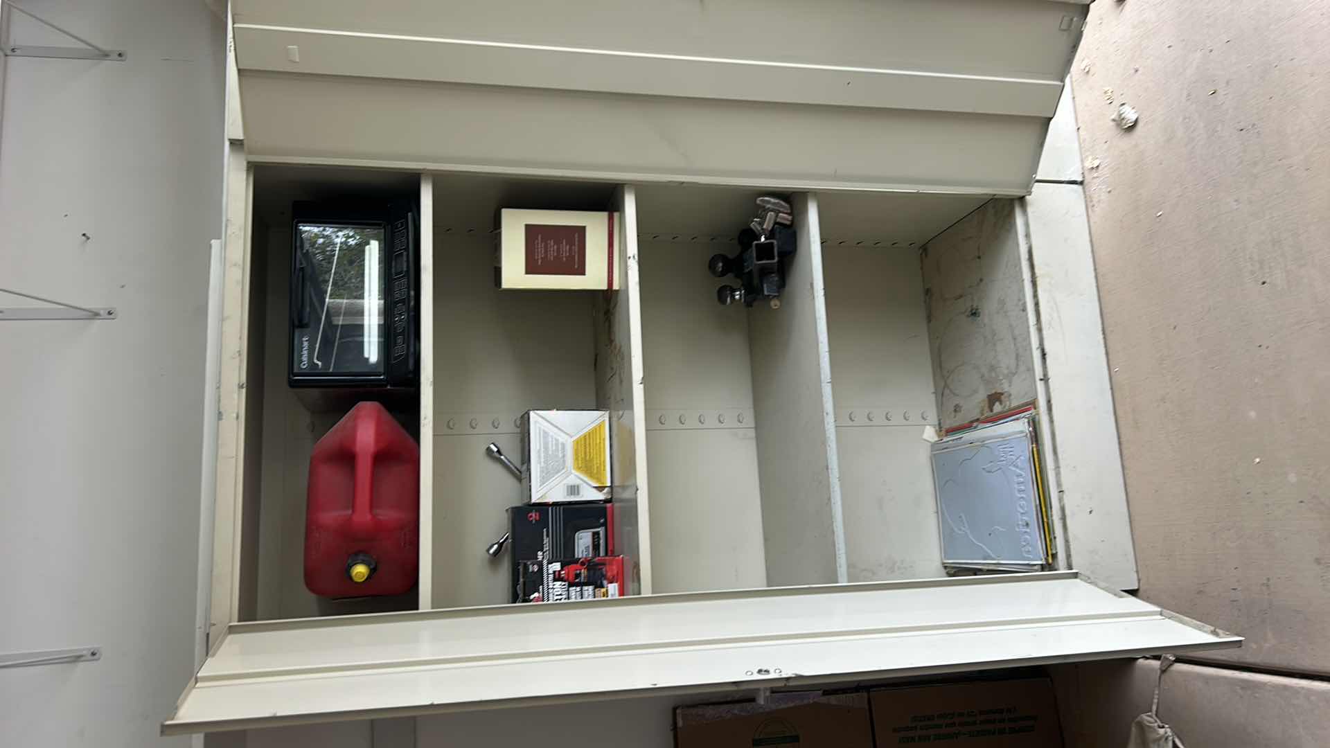 Photo 1 of GREY METAL GARAGE CABINET (CONTENTS NOT INCLUDED) 36” x 18” x 6’