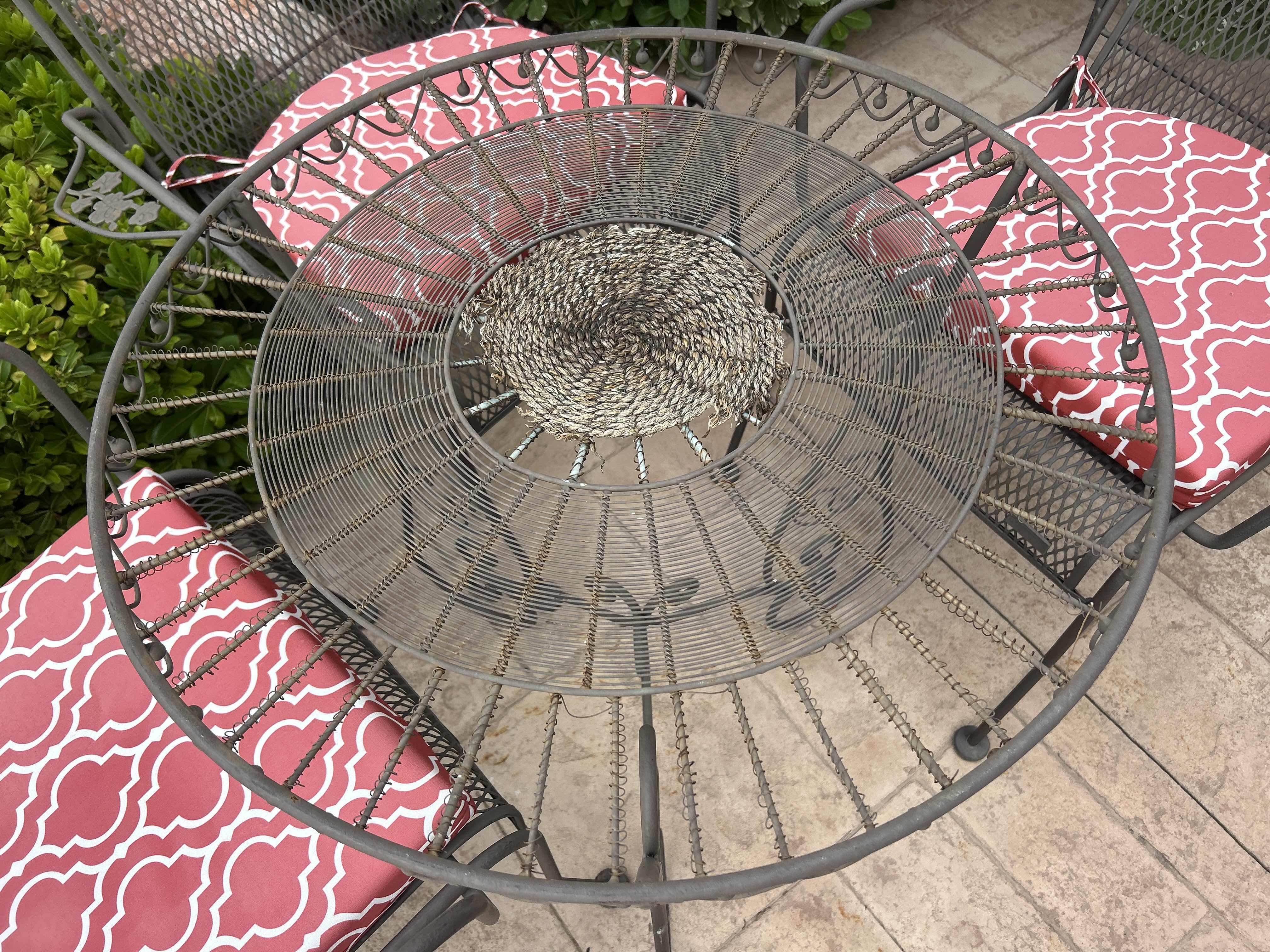 Photo 1 of HEAVY METAL OUTDOOR PATIO SET TABLE 27.5” x H27.5”