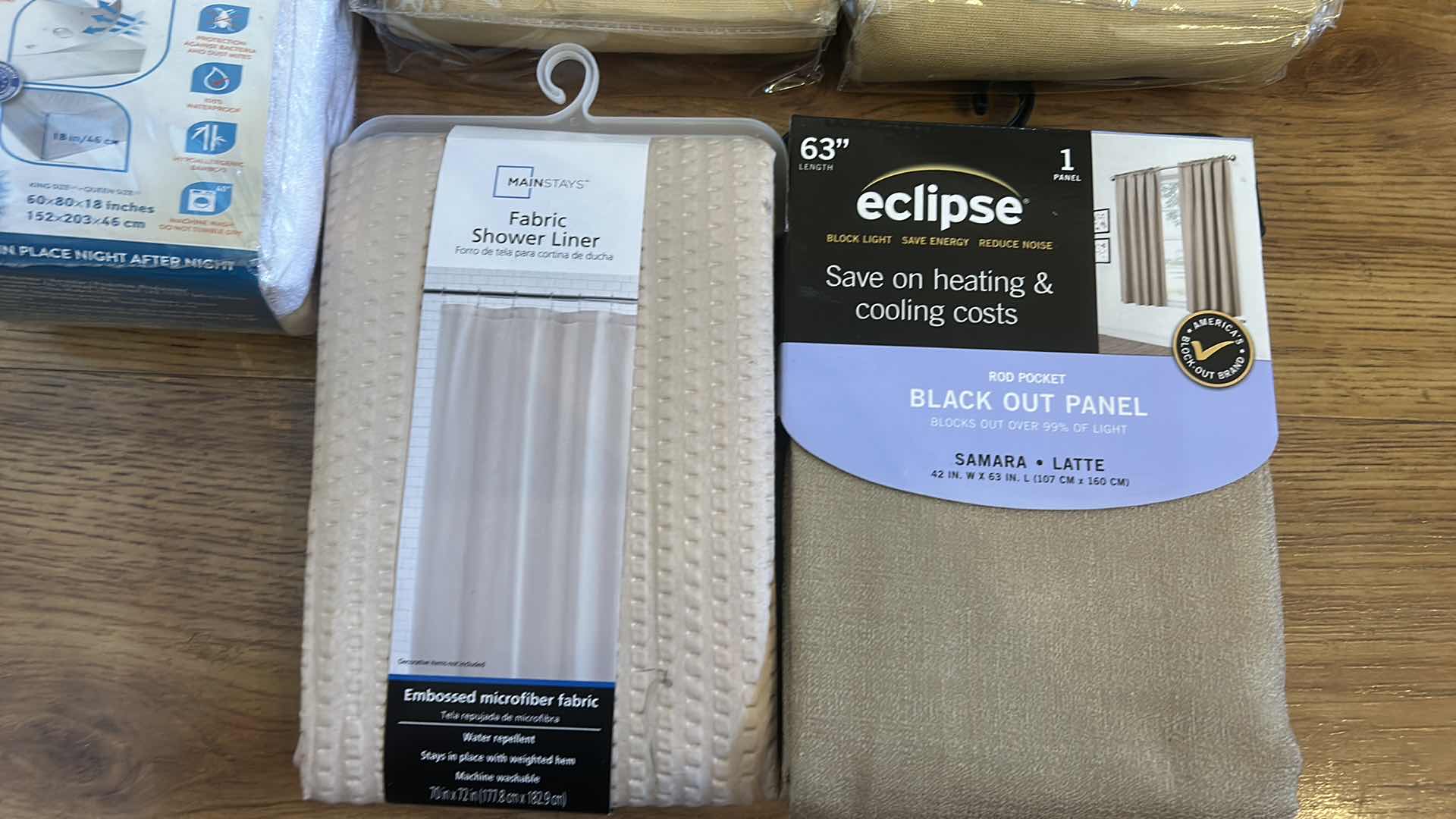 Photo 1 of NEW WINDOW PANELS, BLACK OUT PANEL, SHOWER CURTAIN, FITTED MATTRESS PROTECTOR & 2 STANDARD PILLOW CASES