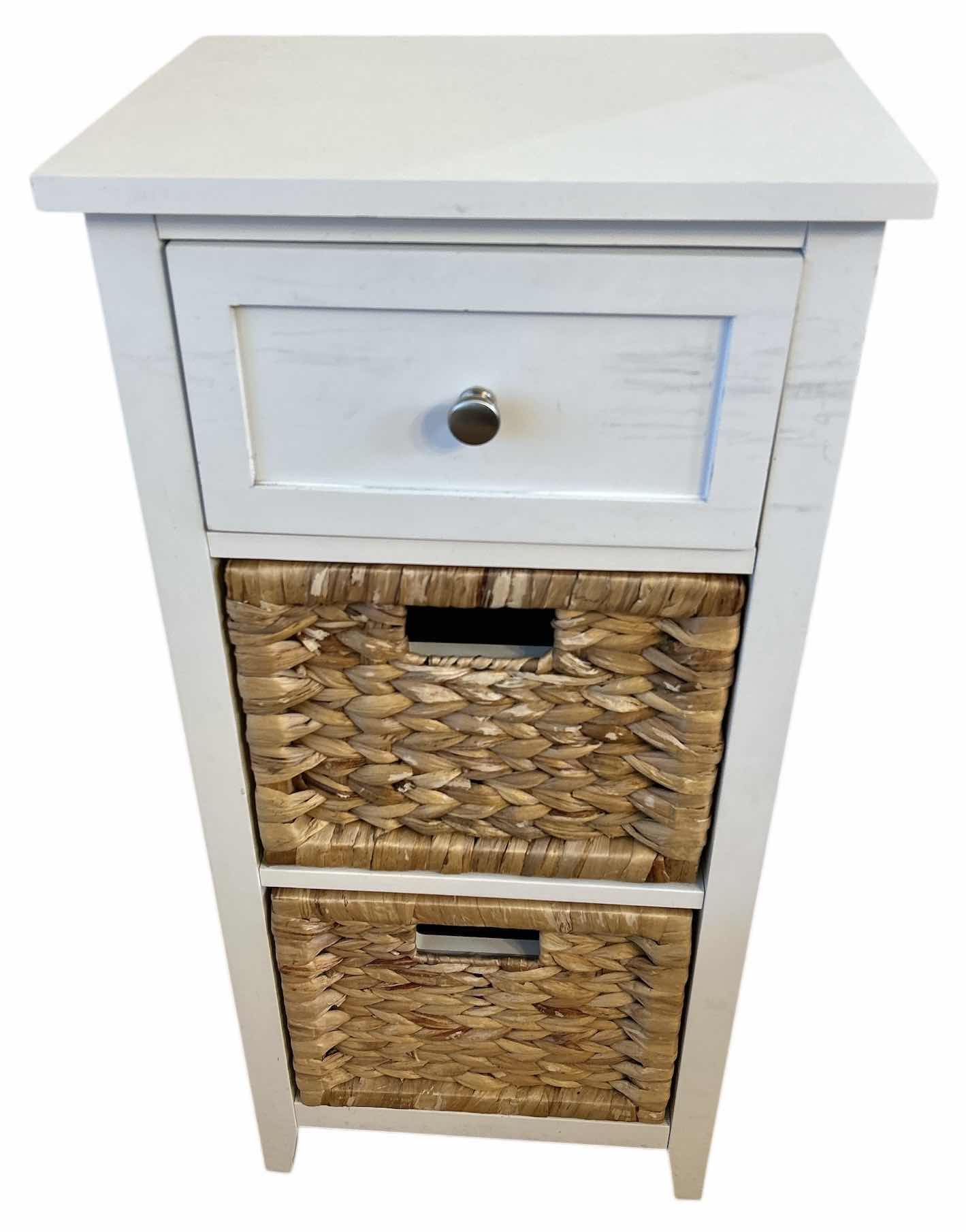 Photo 1 of SMALL WHITE 3 DRAWER CABINET 14 by 11” x H29 1/2