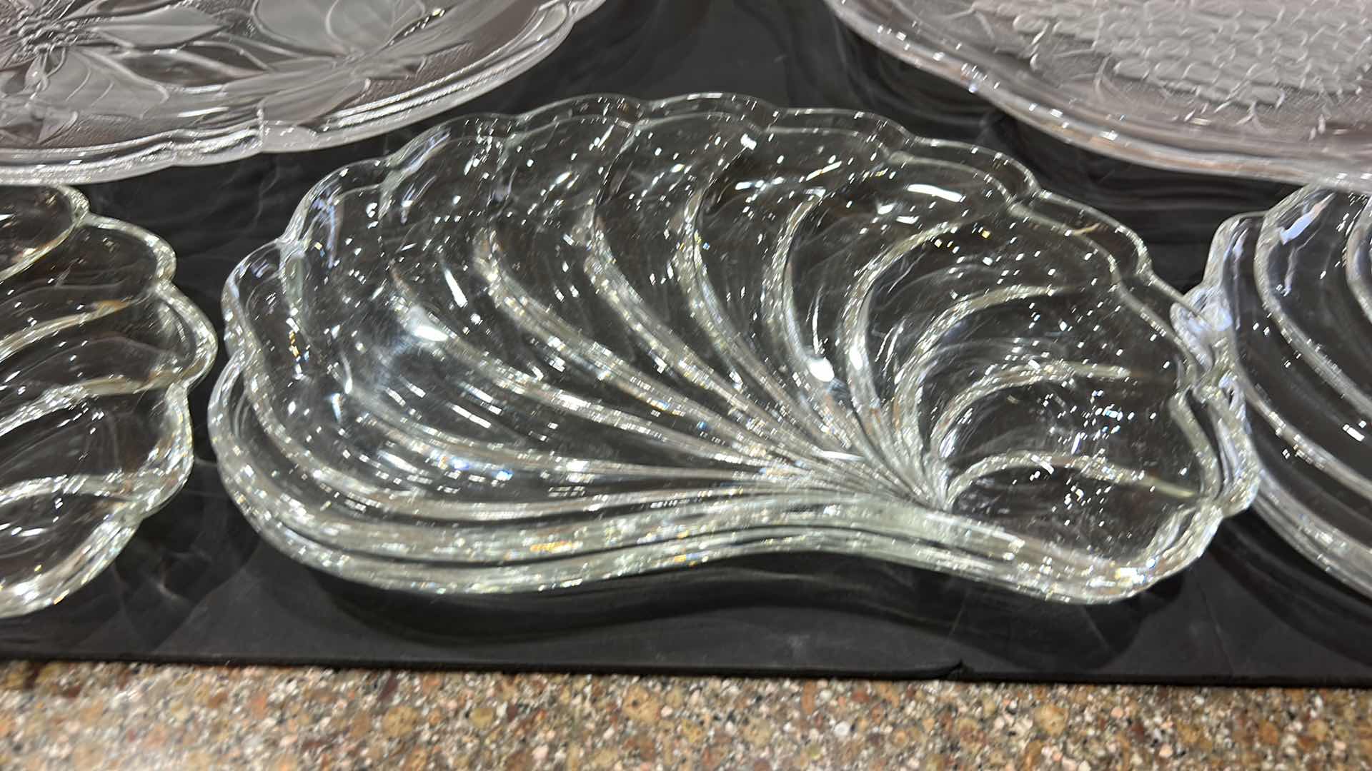 Photo 1 of 6 PC GLASS / CRYSTAL SERVING DISHES