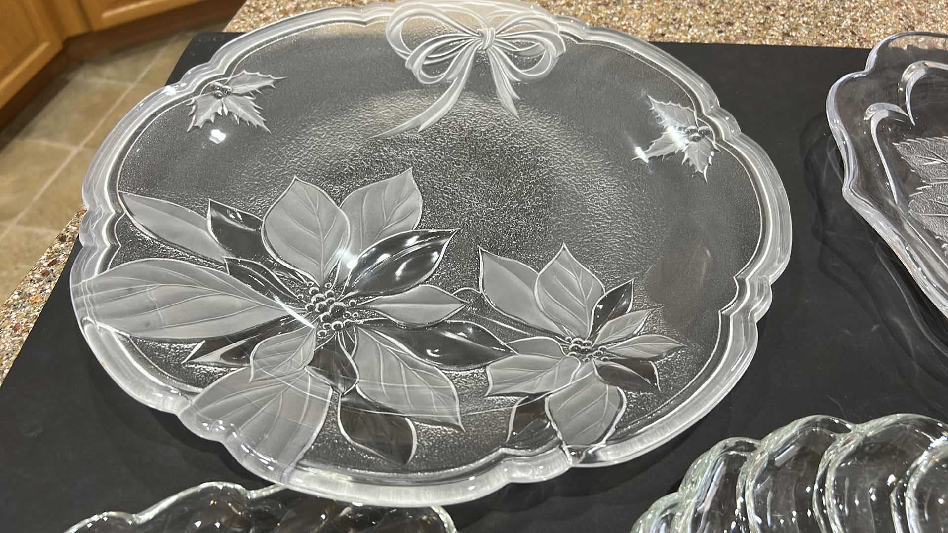 Photo 1 of 6 PC GLASS / CRYSTAL SERVING DISHES
