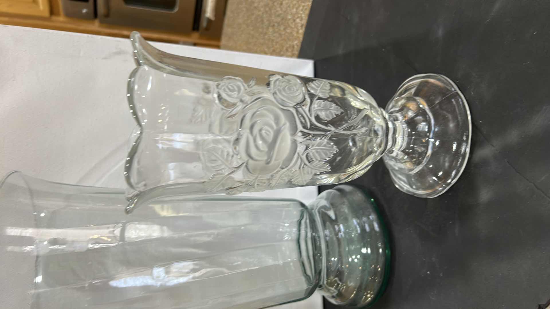 Photo 1 of 2 GLASS / CRYSTAL VASES (TALLEST 14”)
