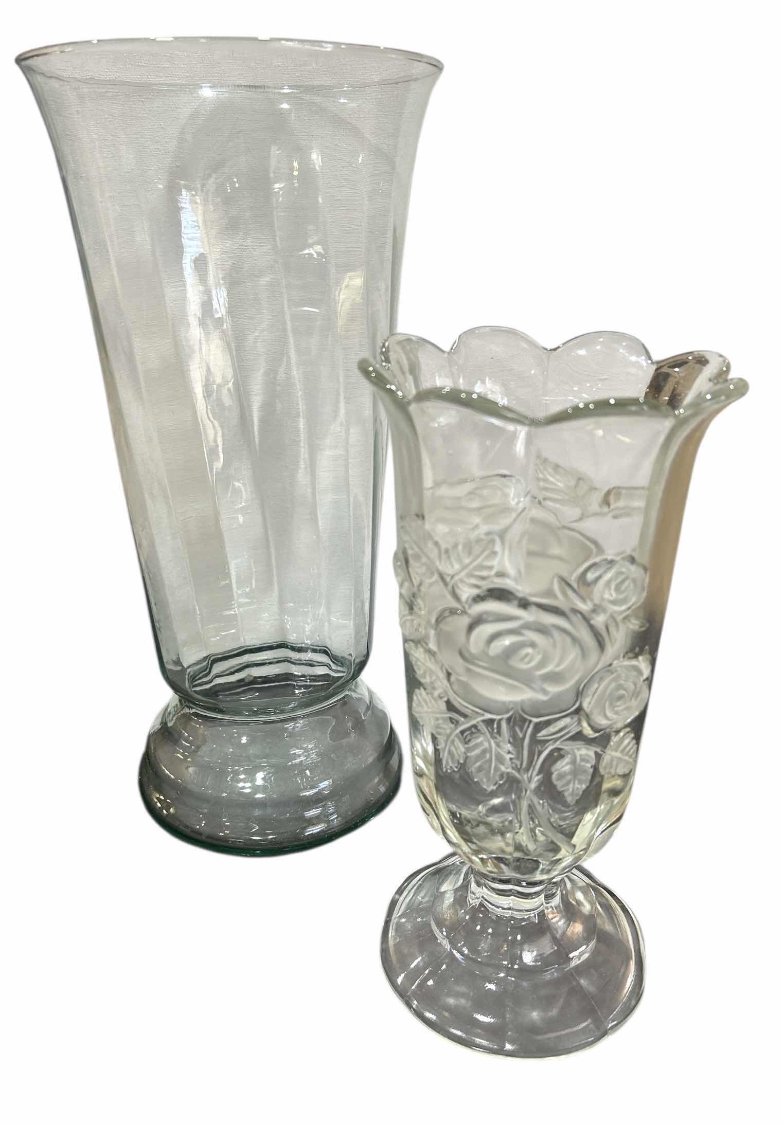 Photo 1 of 2 GLASS / CRYSTAL VASES (TALLEST 14”)