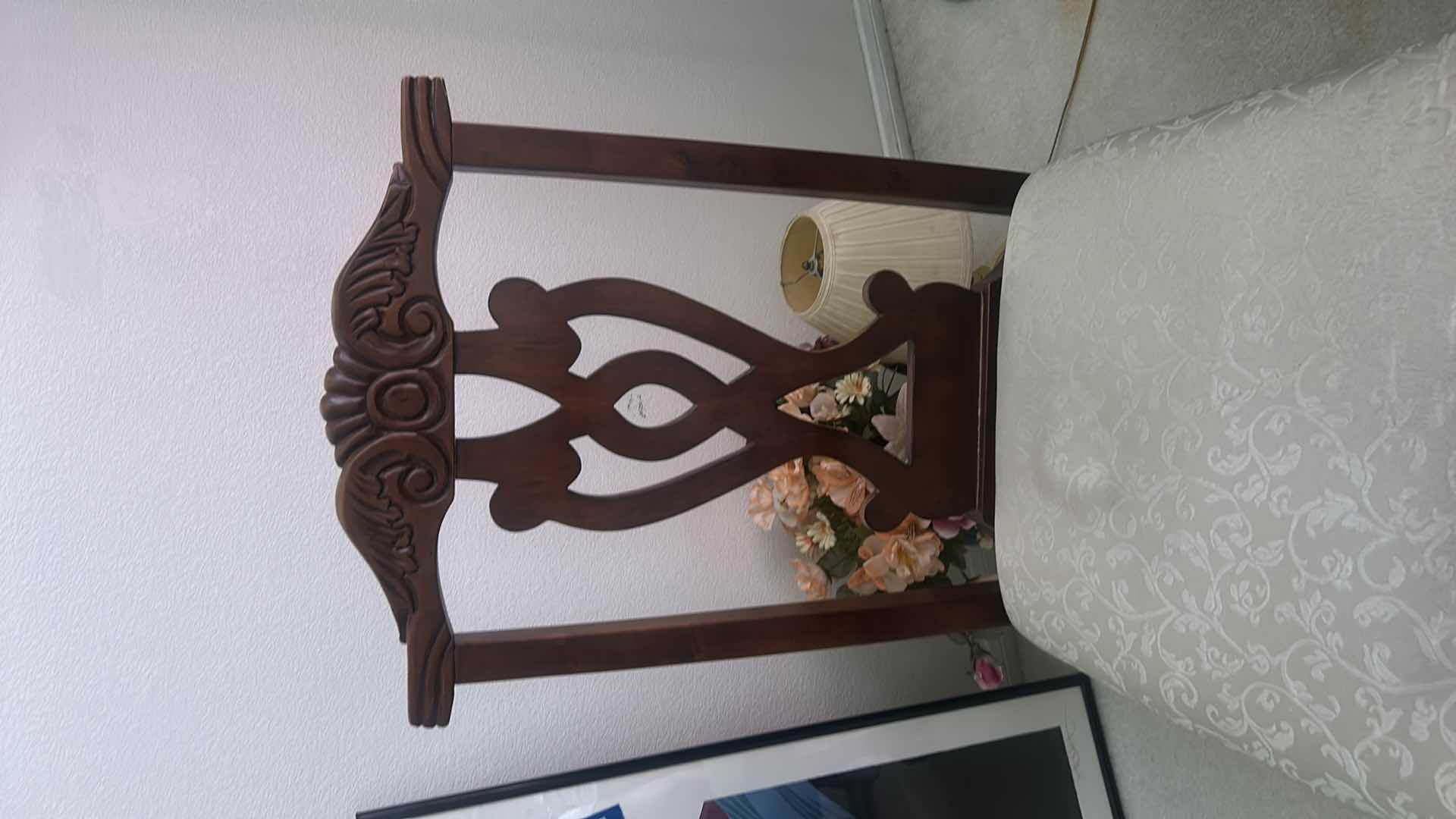 Photo 1 of VINTAGE ARMLESS WOOD CHAIR 21“ x 21“ x H39“
