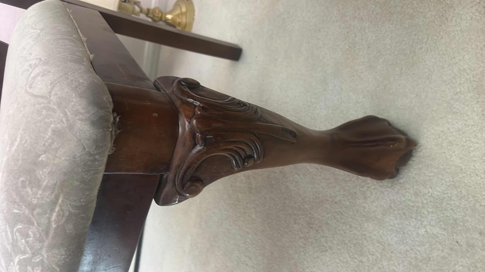 Photo 1 of VINTAGE ARMLESS WOOD CHAIR 21“ x 21“ x H39“