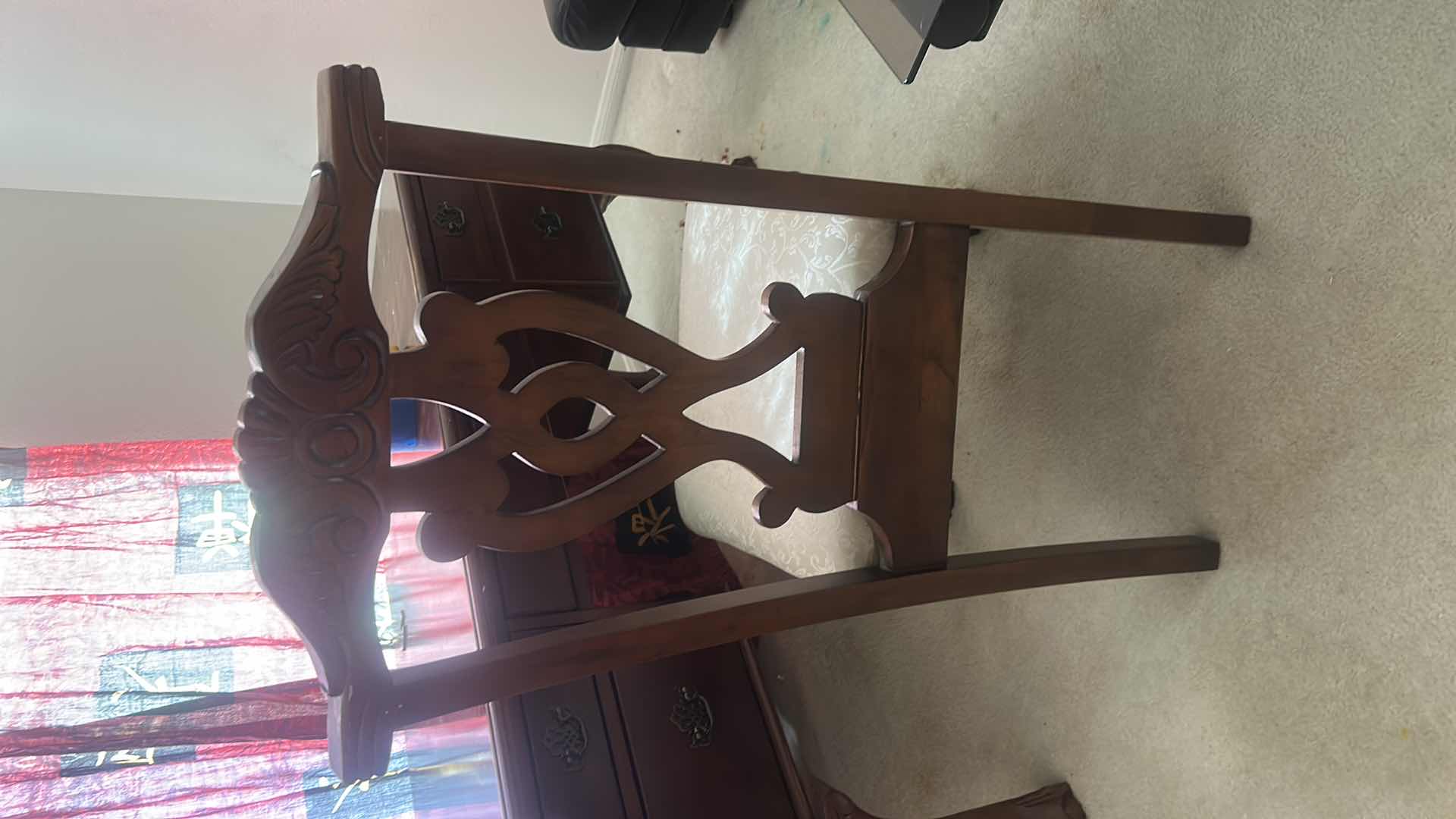Photo 1 of VINTAGE ARMLESS WOOD CHAIR 21“ x 21“ x H39“