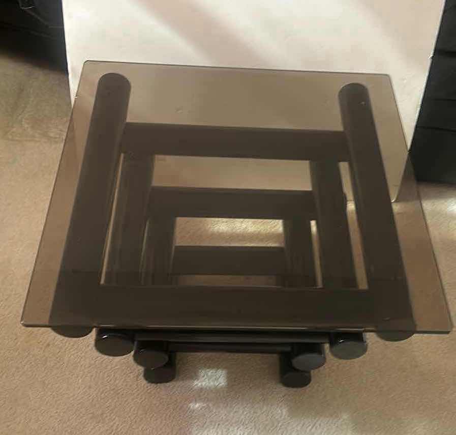 Photo 1 of SMALL SMOKED GLASS ACCENT/COFFEE/SIDE TABLE 2’ x 2’ x H18”